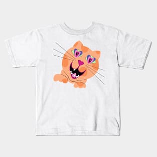 LOVE CAT POLKA Kids T-Shirt